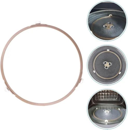 Miniatura 7 de Anillo giratorio de vidrio para microondas, compatible con la mayoría de microondas, rodillo de soporte resistente para uso en cocina, diámetro