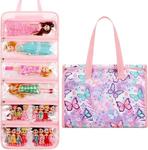 Miniatura 8 de Bolsa de Almacenamiento para Muñecas de Juguete, Estuche de Transporte Compatible con LOL Surprise Toys Dolls Omg, Organizador Colgante Bolsa