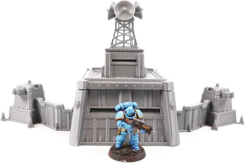 Miniatura 3 de Tabletop Terrain Fortificación blindada por escenario de guerra para juegos de guerra y juegos de rol Miniaturas de 1.102 in y 1.260 in