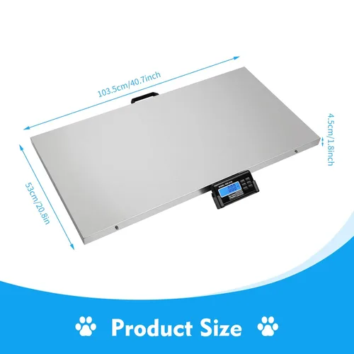 Miniatura 7 de PCR-2126 - Báscula digital postal para ganado, 440 libras, báscula digital de acero inoxidable 201 para mascotas, kit de báscula de ganado