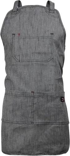 Miniatura 5 de Delantal Oxford Denim - Delantal para mujer y hombre con ojos metálicos. Correas ajustables en la espalda y cintura. Para trabajo de cocina, chef.
