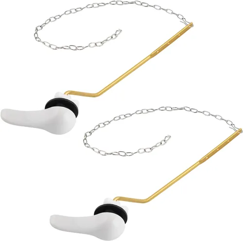 Miniatura 14 de iFealClear Juego de 2 piezas de repuesto de mango de inodoro de metal, universal para tanque de inodoro de montaje frontal, palanca de viaje