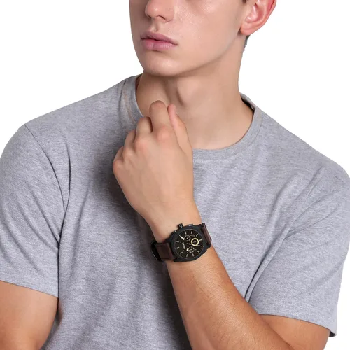 Miniatura 7 de Fossil Machine - Reloj cronógrafo de cuarzo con caja de acero inoxidable para hombre