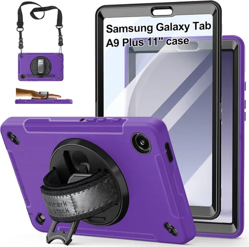 Miniatura 15 de Funda para Galaxy Tab Active 5 Pro 2025/4 Pro 2022/2019 de 10.1 Pulgadas: TPU con Soporte - Protector de Pantalla - Correa de Mano - Correa de Negro