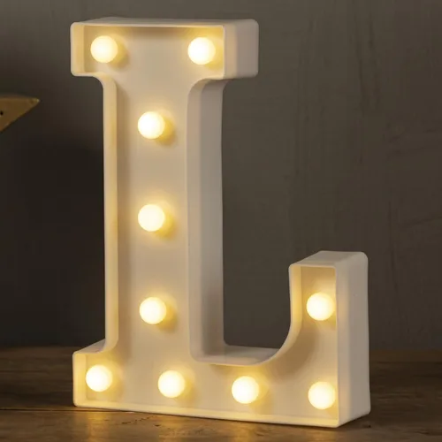 Miniatura 19 de HXWEIYE Letras iluminadas con luces LED, letreros luminosos de marquesina, 26 letras del alfabeto y 10 números para fiestas de cumpleaños, bares