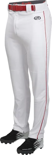 Miniatura 5 de Rawlings Pantalones de béisbol para hombre de la serie Launch Corte semirelajado de longitud completa Tallas para adultos Ribetes Varios