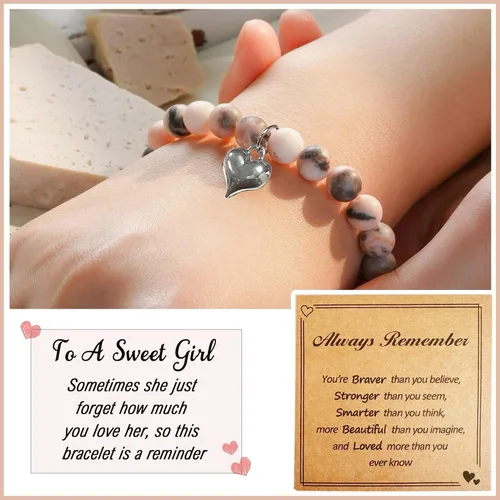 Miniatura 5 de Regalos para adolescentes, niños y hombres, pulseras de cruz de piedra natural, pulseras contra el mal de ojo, cosas de moda, inspiradoras ideas