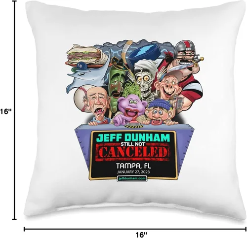 Miniatura 4 de JEFF DUNHAM Tampa, FL (2023) - Almohada de 16 x 16 pulgadas, multicolor
