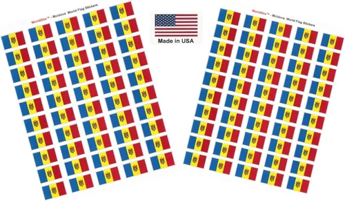 Miniatura 219 de 100 calcomanías de la bandera de Alaska; 1.5" x 1" hechas en Estados Unidos, calcomanías autoadhesivas de la bandera del estado para álbumes