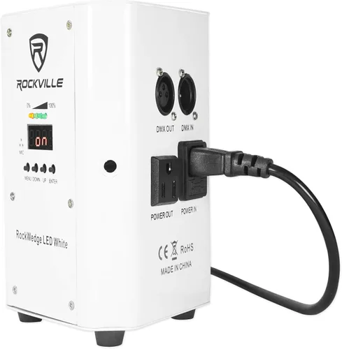 Miniatura 3 de Rockville Rockwedge - Paquete blanco (6) luces inalámbricas de par con batería con estuche de carga, 6 en 1 RGBWA+UV, batería de 7500 mAh, control