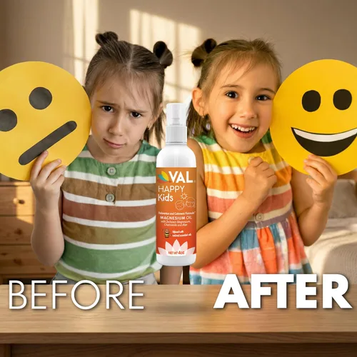 Miniatura 8 de VAL Spray de aceite de magnesio para niños, calma natural a la hora de acostarse y apoyar el estado de ánimo, magnesio Zechstein, manzanilla y aloe
