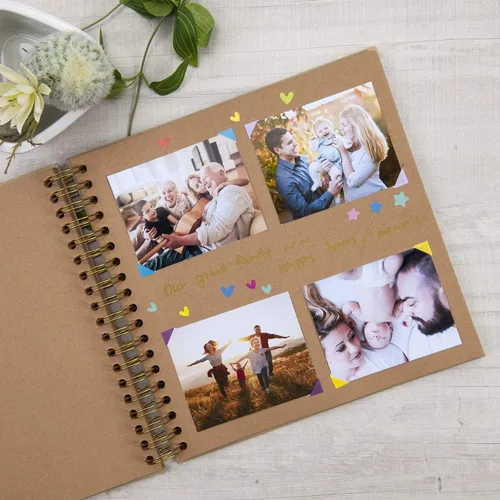 Miniatura 3 de Álbum de 8 x 8 pulgadas con tapa dura, 80 páginas de cartulina y espiral metálico, ideal como álbum de fotos y para hacer collages, un buen regalo