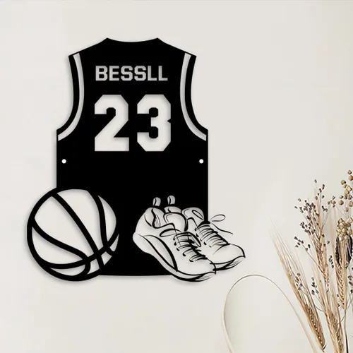 Miniatura 4 de Letrero de neón personalizado de baloncesto, luz nocturna LED de metal de baloncesto para arte de pared, 16 colores cambiantes de baloncesto