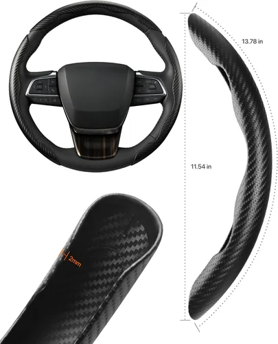 Miniatura 6 de Funda de volante personalizada de fibra de carbono West Llama para Toyota Rav4 Corolla Camry Highlander Prius, cubierta de volante de 3 piezas