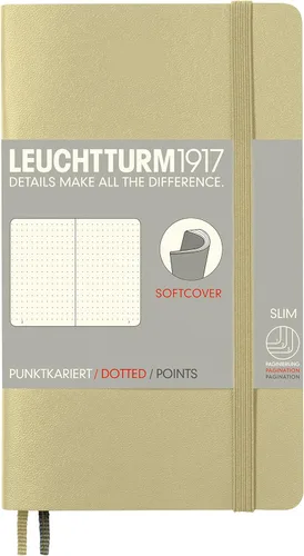 Miniatura 23 de LEUCHTTURM1917 - Cuaderno mediano A5 de tapa blanda, 123 páginas numeradas para escribir y llevar un diario (color negro, cuadriculado)