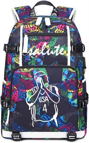 Miniatura 16 de Mochila luminosa de 30 jugadores de baloncesto, mochila de viaje, para hombres y mujeres, azul - 1, Patrón azul - 1