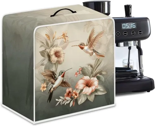 Miniatura 14 de DISNIMO Cubierta antipolvo para cafetera de mariposa azul, fundas para máquina de hacer café de cocina con mango superior, cubierta