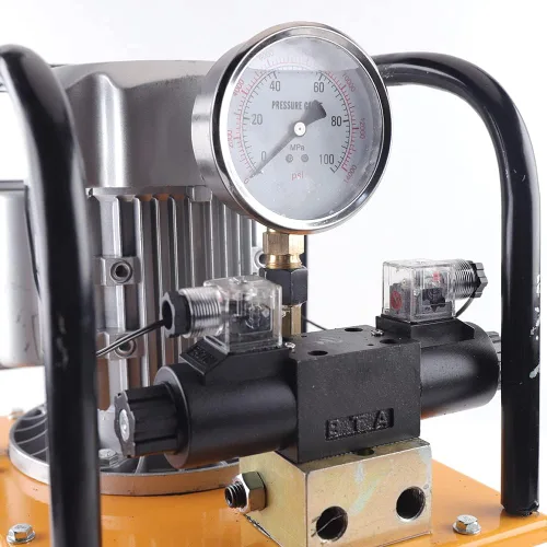Miniatura 8 de Bomba hidráulica eléctrica de 750 W 10000 PSI Válvula solenoide de doble efecto Bomba hidráulica accionada eléctricamente, unidad de alimentación