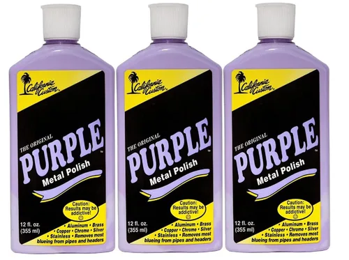 CALIFORNIA CUSTOM Productos – El esmalte de metal morado original, sin silicona, seguro para el cuerpo, ideal para aluminio, latón, cobre, cromo,