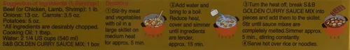Miniatura 5 de S&B, Golden Curry - Mezcla de curry japonés, medio caliente, 3.2 oz