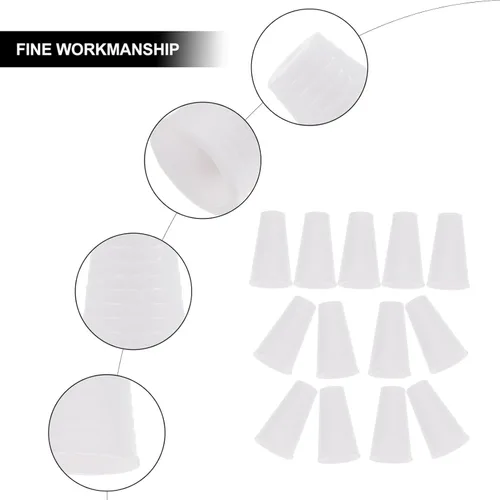 Miniatura 6 de SEWACC Perillas de cordón para ciegas, 15 piezas de cordón de plástico blanco con borlas, pomos para persianas romanas o persianas, cortinas