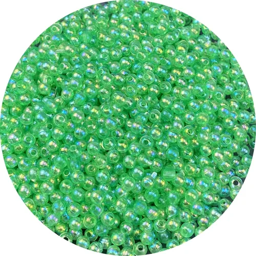 Miniatura 18 de 1000 piezas de cuentas redondas de acrílico de 6 mm, colores AB, cuentas espaciadoras redondas para aretes, pulseras, collares, llaveros, joyería