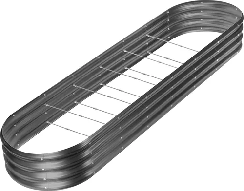 Miniatura 7 de Land Guard Kit de cama de jardín elevada galvanizada de 8 x 2 x 1 pies, cajas de jardín elevadas de capacidad de 108 galones para exteriores, camas