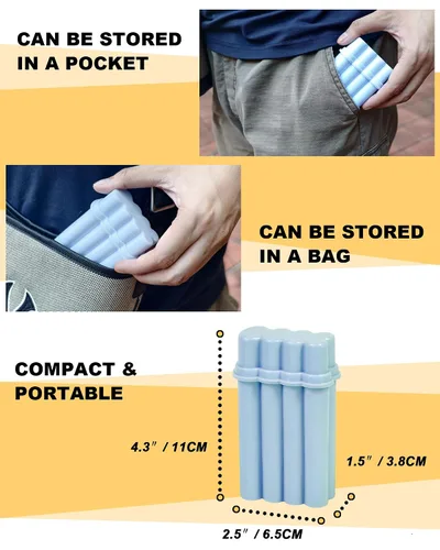 Miniatura 4 de Estuche contenedor de 6 agujeros para conos pre-enrollados de tamaño rey con porta encendedor, estuche para 6 u 8 cigarrillos de tamaño regular