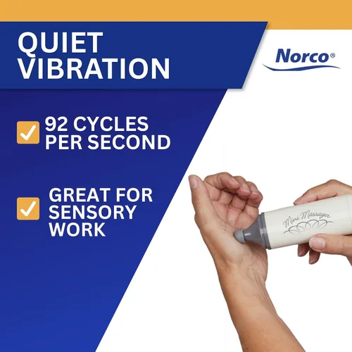 Miniatura 5 de Masajeador Terapéutico Mini Norco con Batería. Herramienta de terapia vibratoria portátil de mano para tejido cicatricial, manos, dedos, pies, cara