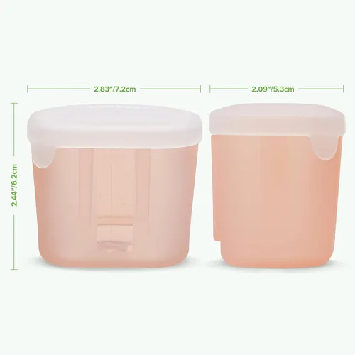 Miniatura 9 de haakaa Mini recipientes de almacenamiento de silicona para comidas, recipientes de silicona de 3 onzas con tapas herméticas, tarros de comida