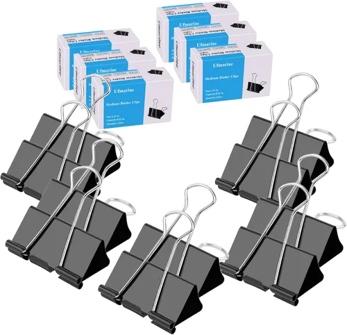 Miniatura 16 de Ufmarine Clips de carpeta extra grandes de 2 pulgadas, (40 piezas) clips de papel grandes para oficina