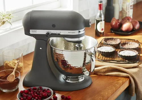Miniatura 3 de Tazón de acero inoxidable KitchenAid de 5 cuartos para todas las batidoras de pie de cabeza inclinada de 4.5-5 cuartos KSM5SSBHM, acero inoxidable