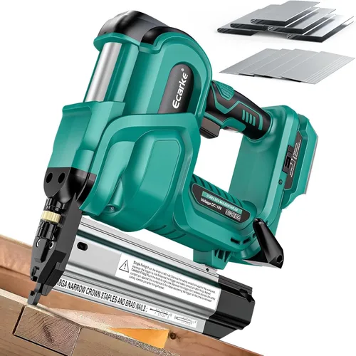Miniatura 11 de Ecarke Clavadora inalámbrica 2 en 1 compatible con batería DeWalt de 20 V, pistola de clavos de calibre 18 de 5/8 a 1-1/4 pulgadas con 2000 nials