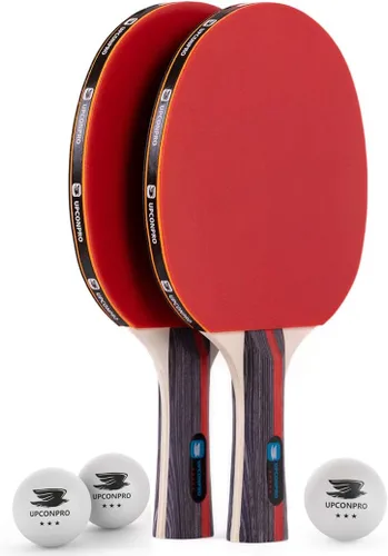 Juego de palas de ping pong profesional, 2 raquetas de tenis de mesa premium, 3 pelotas de juego profesionales, kit de raqueta de entrenamiento
