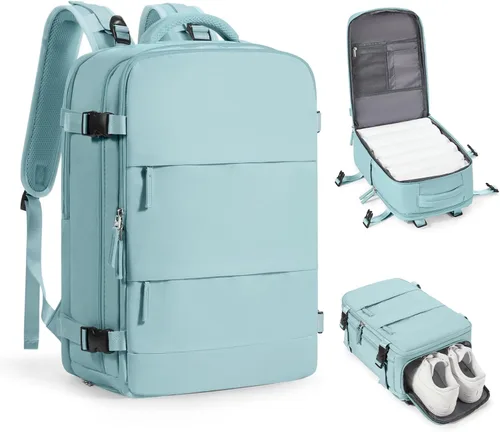 Miniatura 17 de coofay Mochila de viaje, para laptop, unisex, aprobada para aviones, bolsa de mano, equipaje, para artículos personales, para debajo del asiento