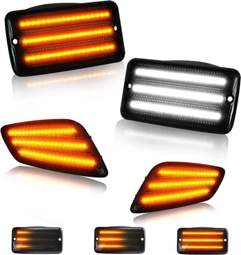 Miniatura 9 de Bestview Luz de Señal de Giro Delantera y Luz Marcadora Lateral LED Compatible con Jeep Wrangler TJ 1997-2006, Kit de Luz de Señal de Giro