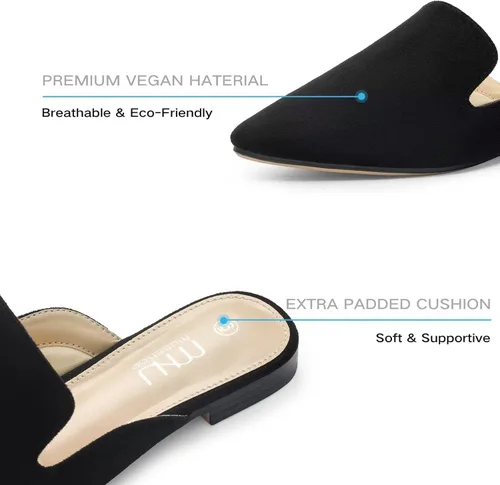 Miniatura 3 de MUSSHOE - Zuecos para mujer, planos, cómodos y puntiagudos