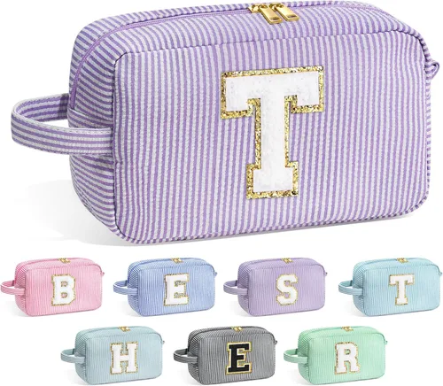 Miniatura 86 de Bolsa de Maquillaje con Inicial YOOLIFE - Regalos de Cumpleaños para Mujeres, Niñas, Mamá, Hija, Amigas, Hermana, Maestra, Regalos de Propuesta