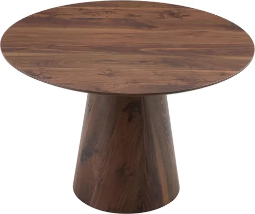 Miniatura 11 de Mesa de comedor redonda de 45 pulgadas, moderna mesa de madera de imitación de mármol, mesa gruesa y espaciosa con base de pedestal, fácil