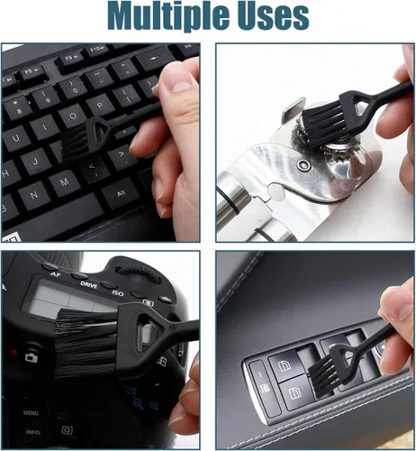 Miniatura 6 de Cepillo de limpieza de teclado, 6 piezas de mango de plástico de nailon antiestático kit de cepillo apto para teclado de computadora, laptop