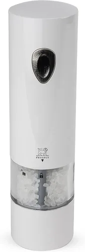 Miniatura 3 de Peugeot PHENIX - Molinillo de sal y pimienta ajustable eléctrico de acero inoxidable lacado blanco, 8 pulgadas