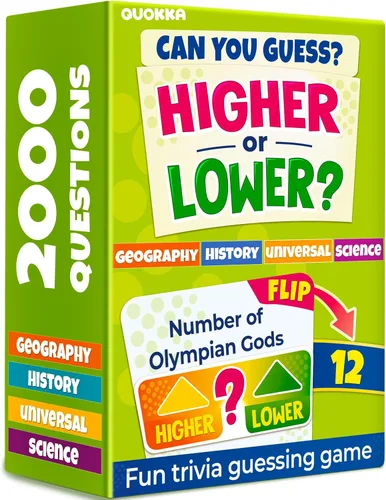 QUOKKA Juegos de mesa de trivia para niños y adultos V2.0 - Juego de cartas de mesa para noche familiar 4xSet para adivinar preguntas divertidas |