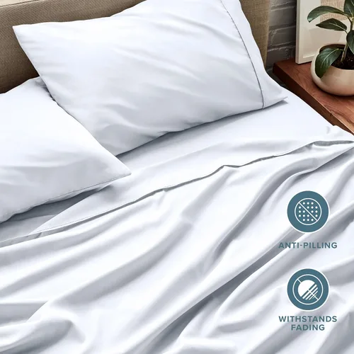 Miniatura 7 de Bare Home Juego de sábanas Full - Microfibra ultrasuave de lujo 1800 para cama Full - Doble cepillado - Bolsillos profundos - Ajuste fácil - Juego