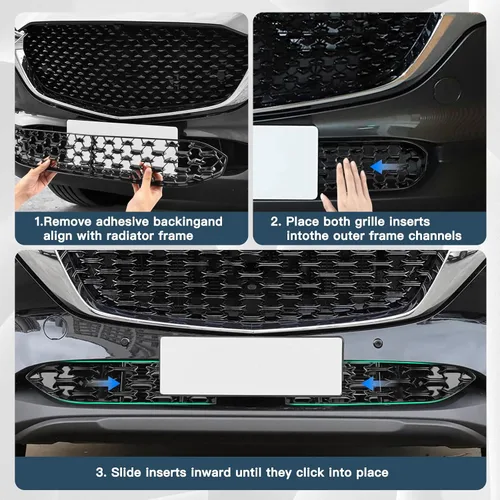 Miniatura 6 de (2 unidades/juegos) CX5 - Insertos de malla para parrilla frontal Mazda CX-5 KF Accesorios ABS Material Protector de rejilla frontal compatible