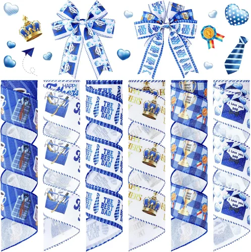 Miniatura 13 de 6 rollos de 30 yardas de cinta azul claro para baby shower, decoración de bienvenida para envolver regalos, caja de lazo, decoración de mesa