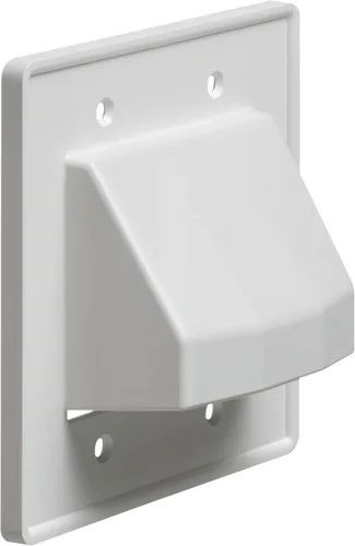 Miniatura 2 de Arlington, placa de pared para cables, empotrada, puede pintarse, CE1-10 Blanco