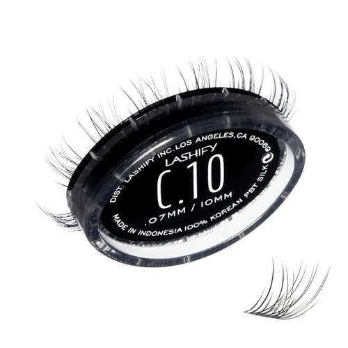 Lashify Curl - Extensiones de pestañas Gossamer DIY de 0.394 pulgadas, color negro, pestañas postizas fáciles para un aspecto natural