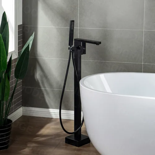 Miniatura 13 de WOODBRIDGE F0008BG - Grifo de llenado de bañera independiente de una sola manija contemporánea con ducha de mano en acabado dorado cepillado
