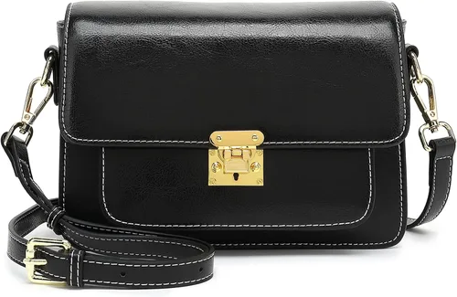 LL LOPPOP Bolso cruzado pequeño con clase para mujer, bolso cruzado con asa superior, bolsos de cuero para mujer