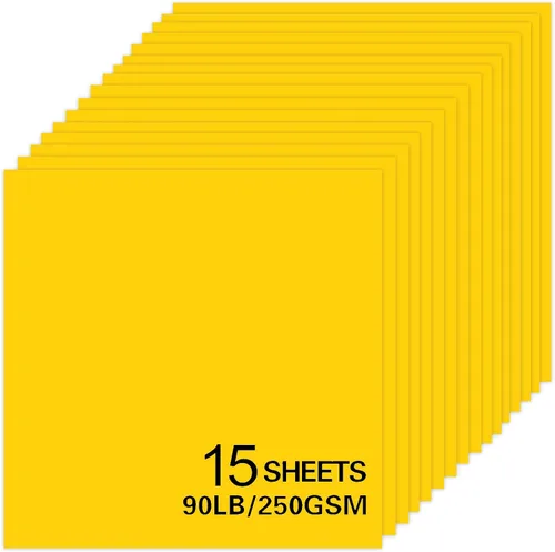 Miniatura 7 de 15 hojas de papel de cartulina negra, cartulina de 12 x 12 pulgadas para Cricut, papel de construcción grueso para hacer tarjetas, álbumes de Negro